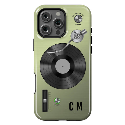 Personalized Classic Vinyl Record Player iPhone Case